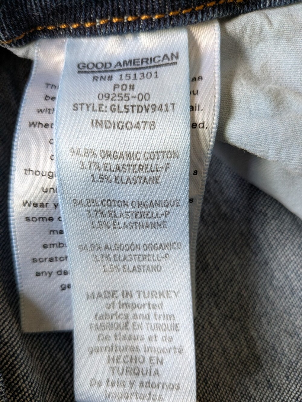 Good American Good Legs Straight Leg Indigo Size 6 or 28 - Picture 4 of 10